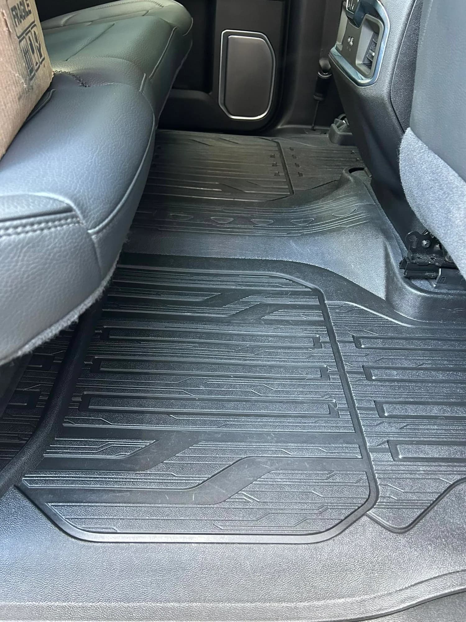 Cadillac Escalade rear passenger floor mat and seating