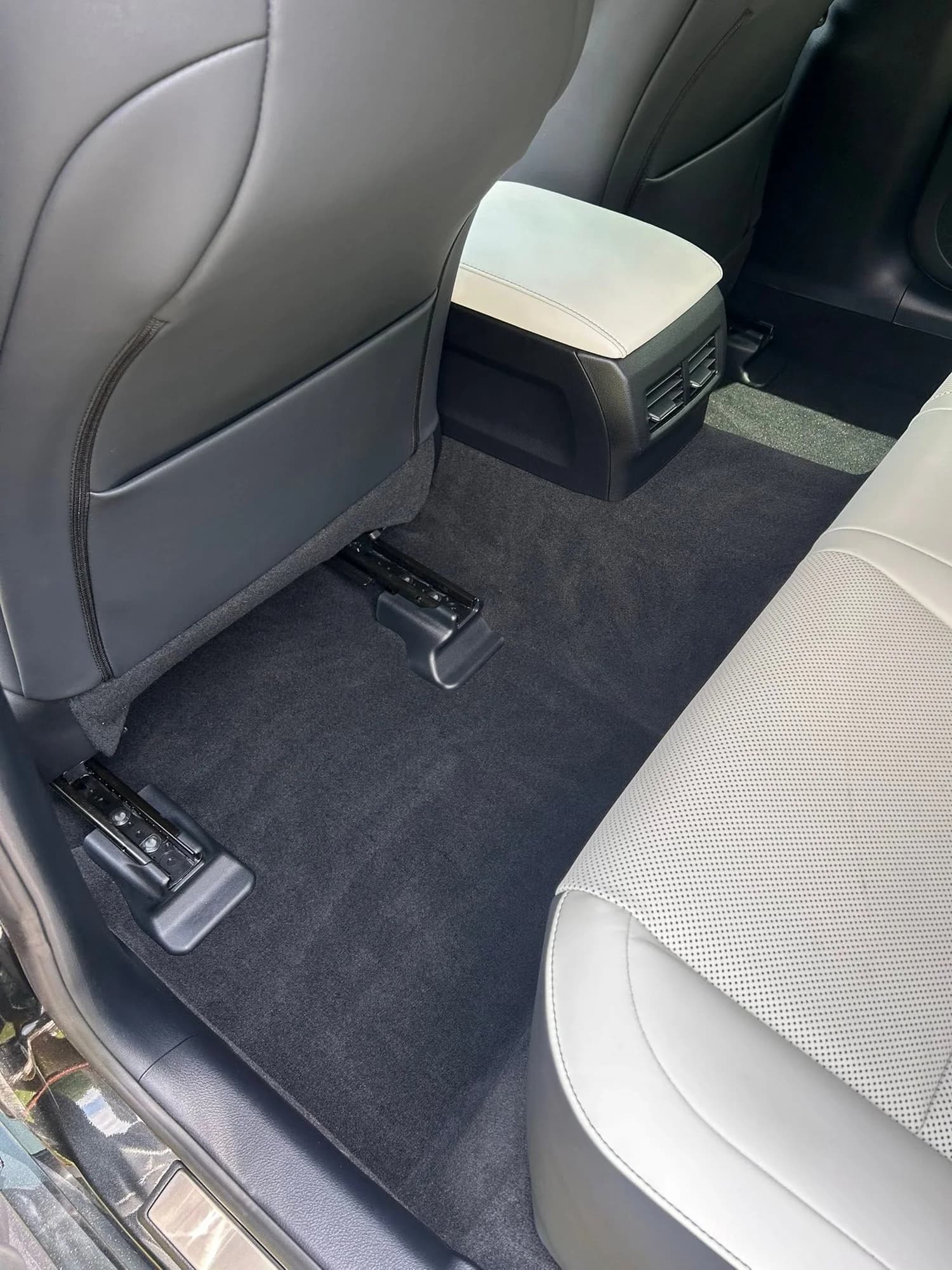 Lexus rear seating and passenger footwell