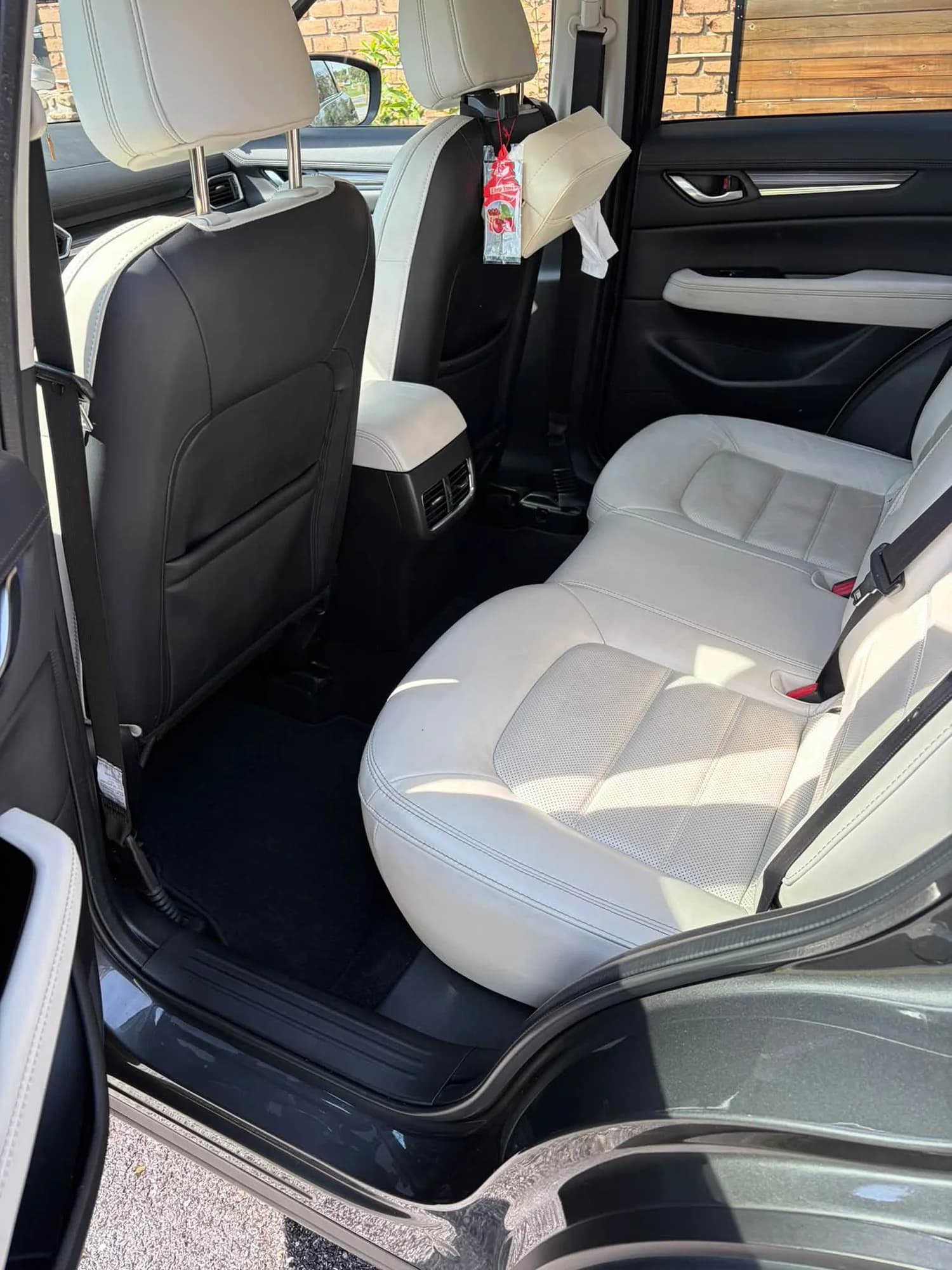 Mazda rear seats and passenger floor area