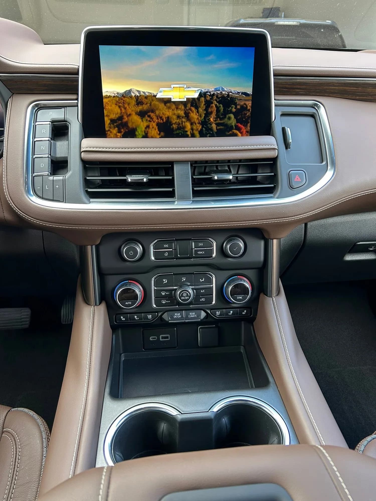 Chevrolet Tahoe center console and dashboard display
