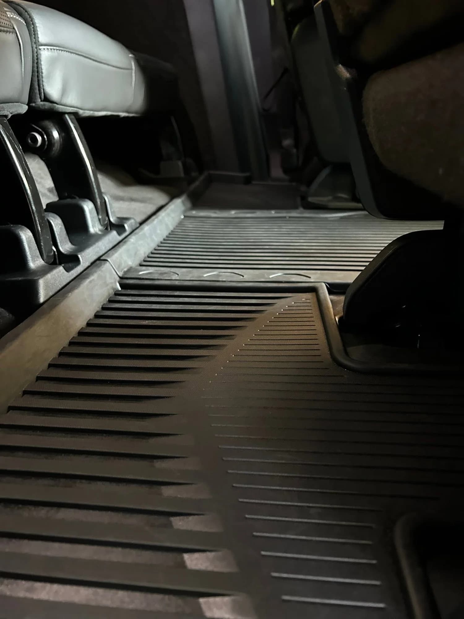 Cadillac Escalade rear floor and seat rails after detailing